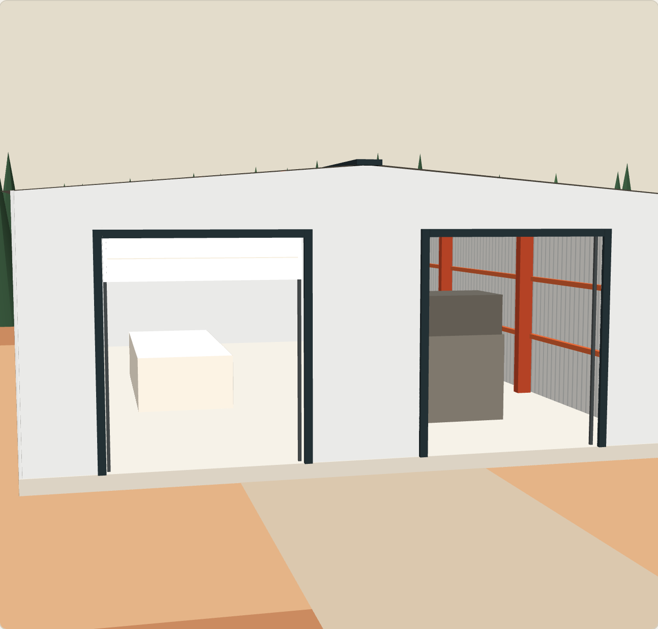 Detached Financial Building Metal Buildings in Houston, TX | Bayou Beam Construction